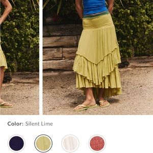 Free People Green skirt